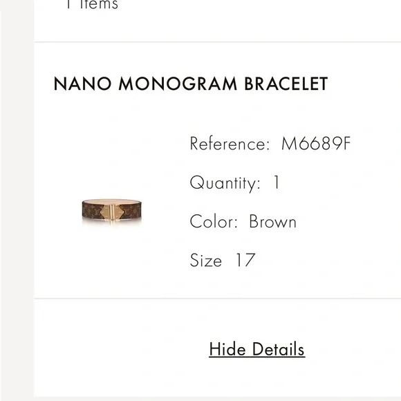 Louis Vuitton Nano Monogram Bracelet